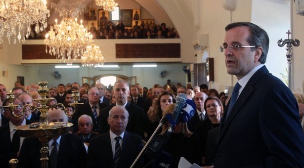 Πρωθυπουργός της Ελλάδος Αντώνης Σαμαράς στο 4ο Μνημόσυνο του Τάσσου Παπαδόπουλου