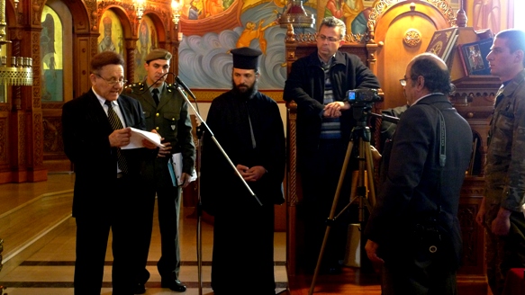 Κοινοτάρχης της Άσσιας Γ. Ιωάννου στην κηδεία του Αντώνη Καφά